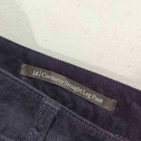 Talbots Corduroy Straight Leg Pants Size 14 Black - Picture 6 of 10